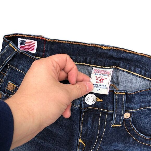 TRUE Religion Jeans Size 27 CASEY Blue - Picture 2 of 4